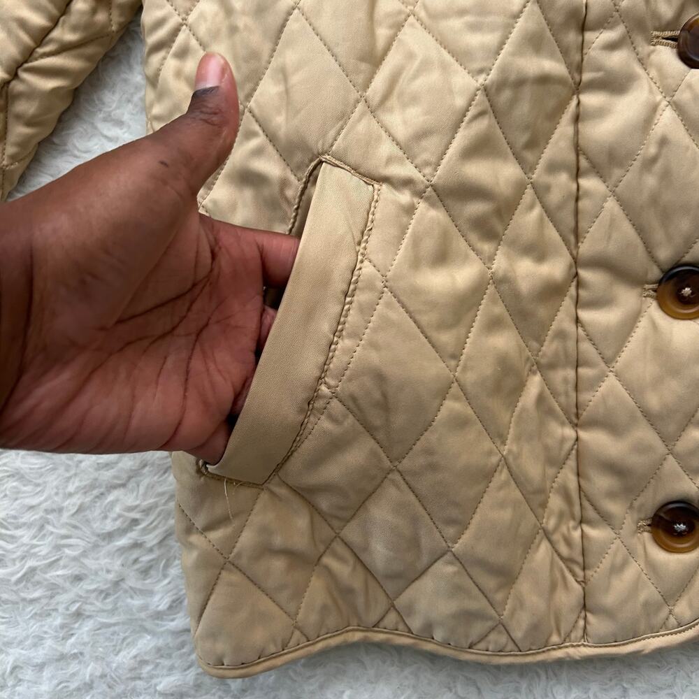 🥶 Lilly Pulitzer Beige Quilted Jacket Size XS - Picture 9 of 12